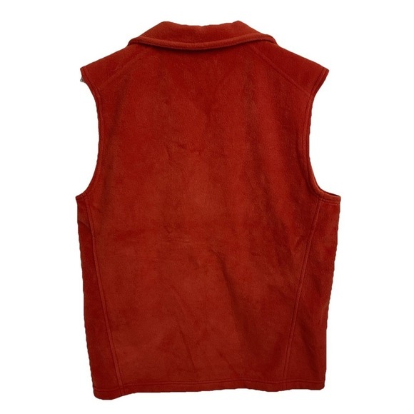 Columbia NWOT Vest Mens Small ORANGE Fleece Full Zip Jacket ATHLETIC COLLEGE - Picture 2 of 7